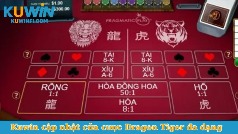 Kuwin cập nhật cửa cược Dragon Tiger đa dạng